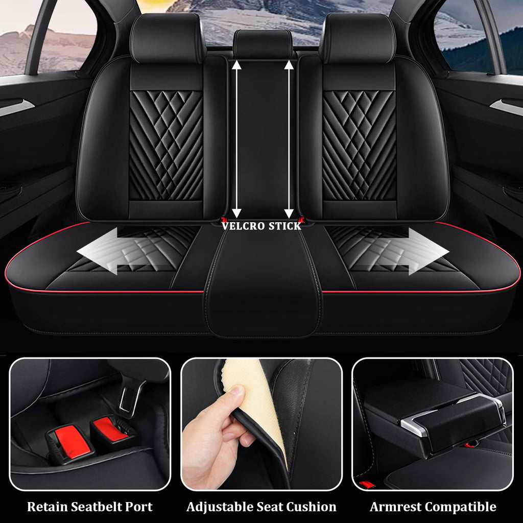 Waterproof Nappa Leather Full Set Car Seat Covers E383084