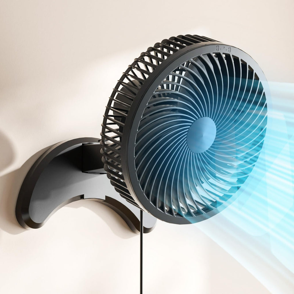 8'' Wall Mount Fan with Timer D72796