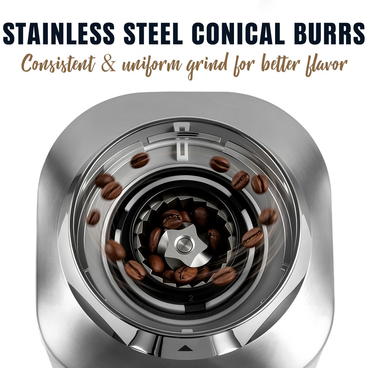 Electric Burr Coffee Grinder 48 Grind Settings O2409