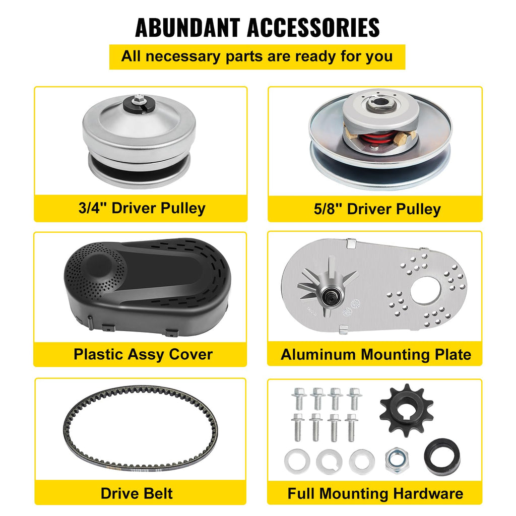 Torque Converter Go Kart Clutch 1 Inch 10T 40/41 and 12T 35 Chain Drive Belt Z8182
