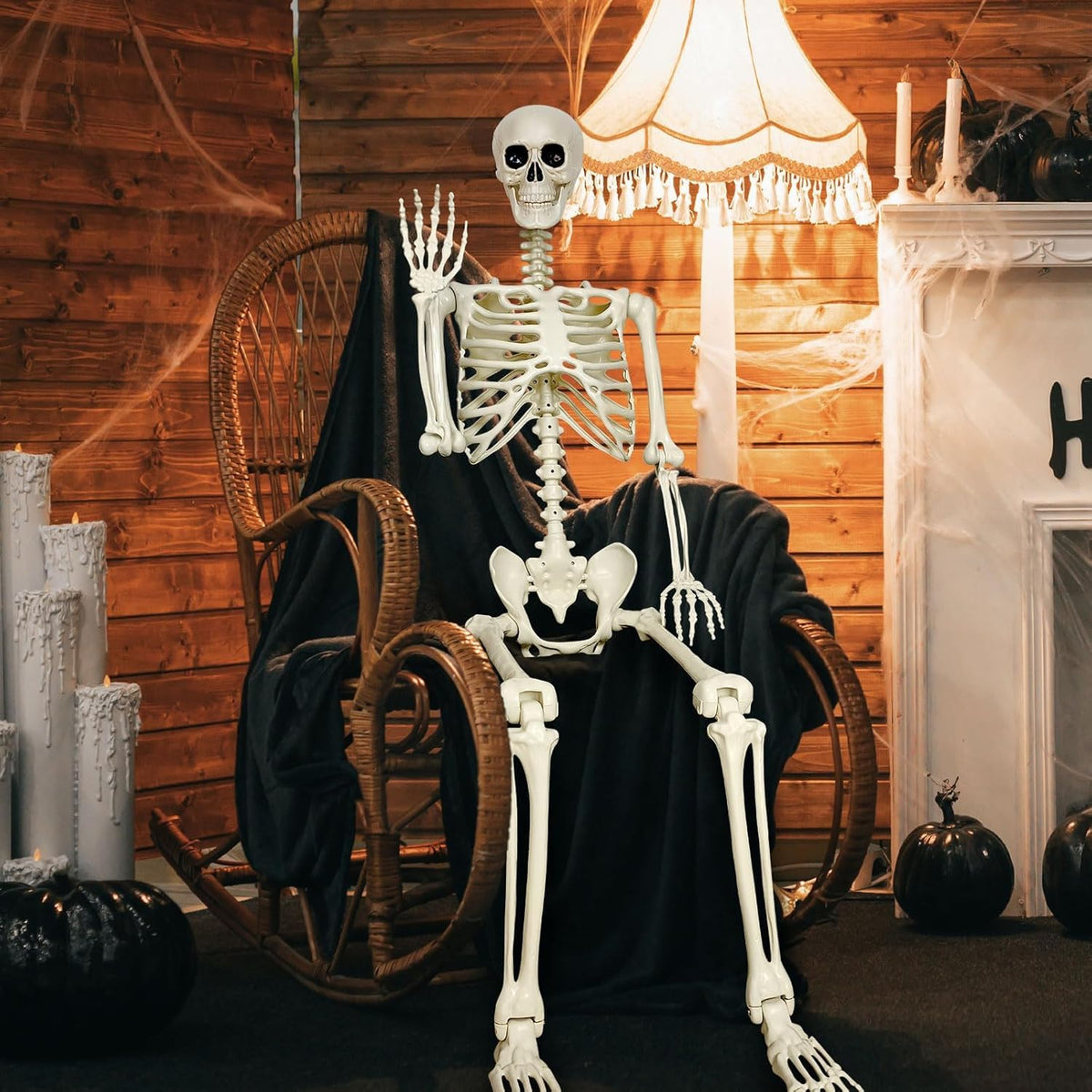 5.4FT Posable Skeleton Decorations Y323193