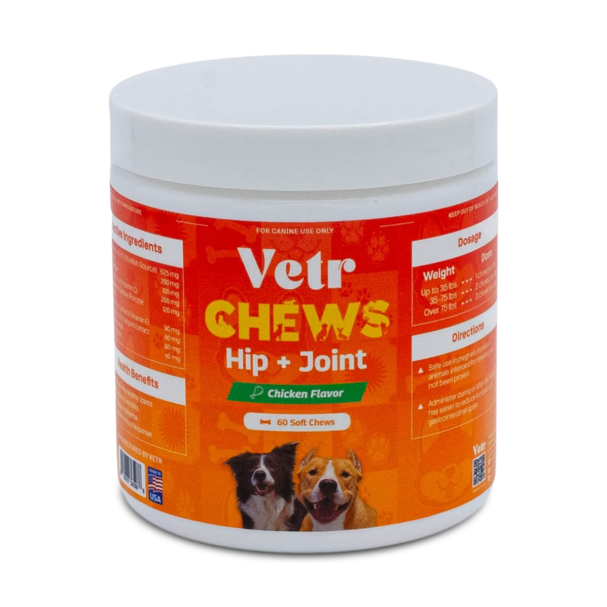 Chicken Flavored Hip and Joint Chews for Dogs, 60 Chewable Tablets J111664