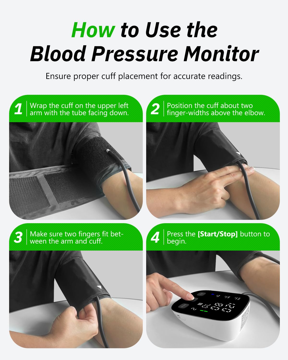 Blood Pressure Monitor Upper Arm Large Cuff Digital BP Machine J5978