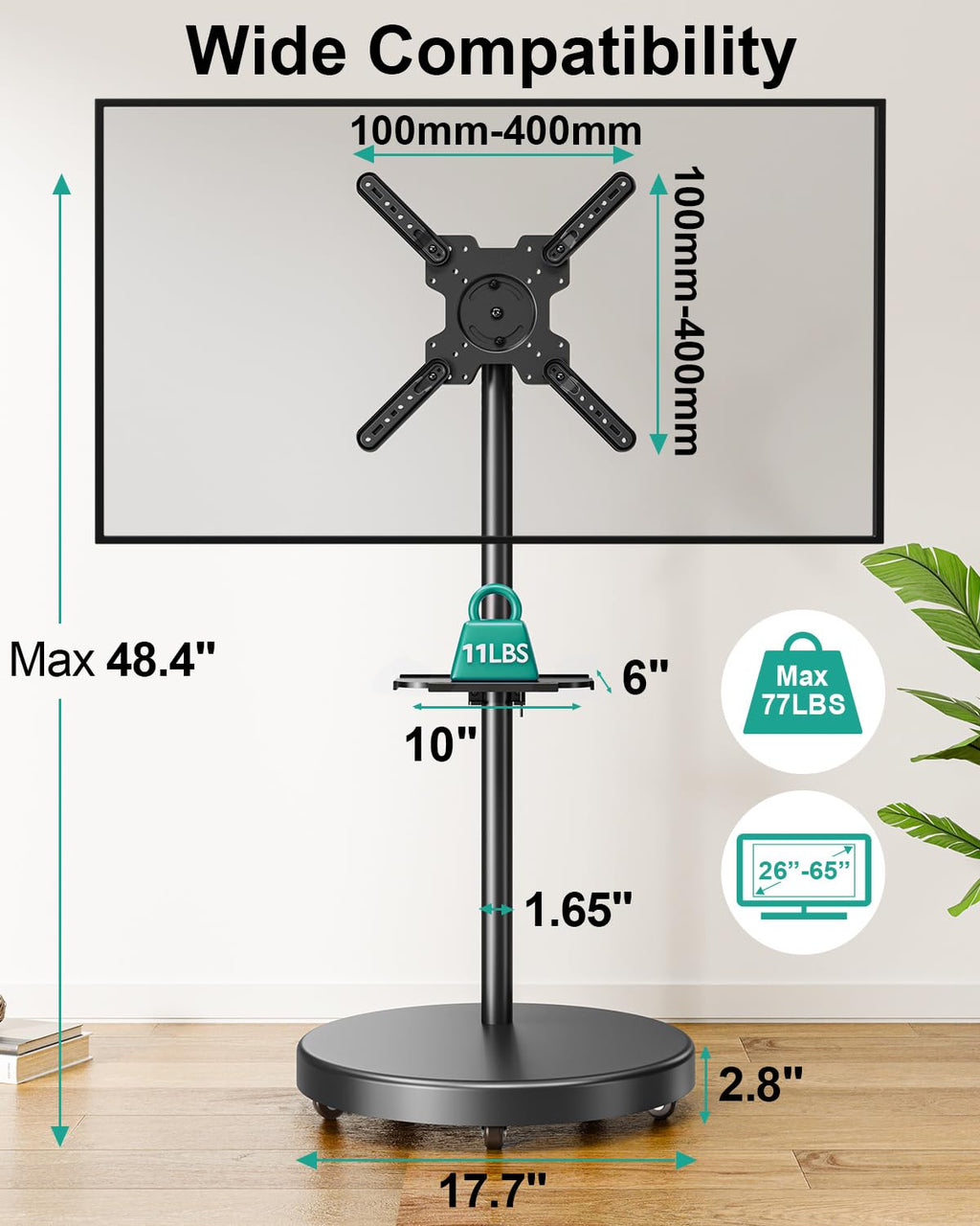 Rolling TV Stand for 26-65 inch Screens G447819
