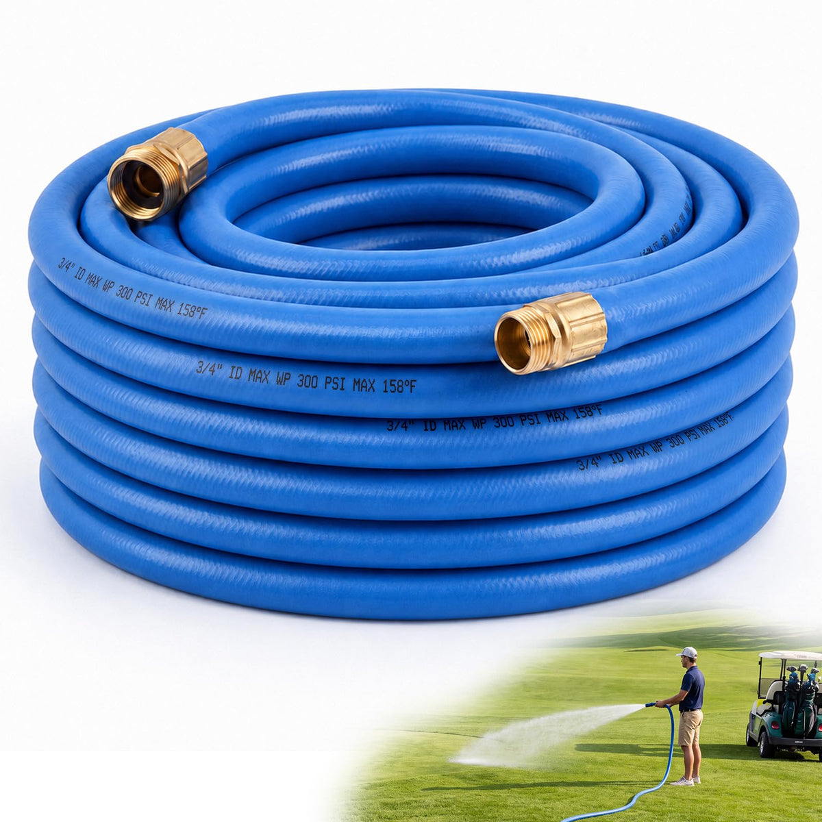 3/4" x 100 ft Lightweight Flexible Garden Hose T74378