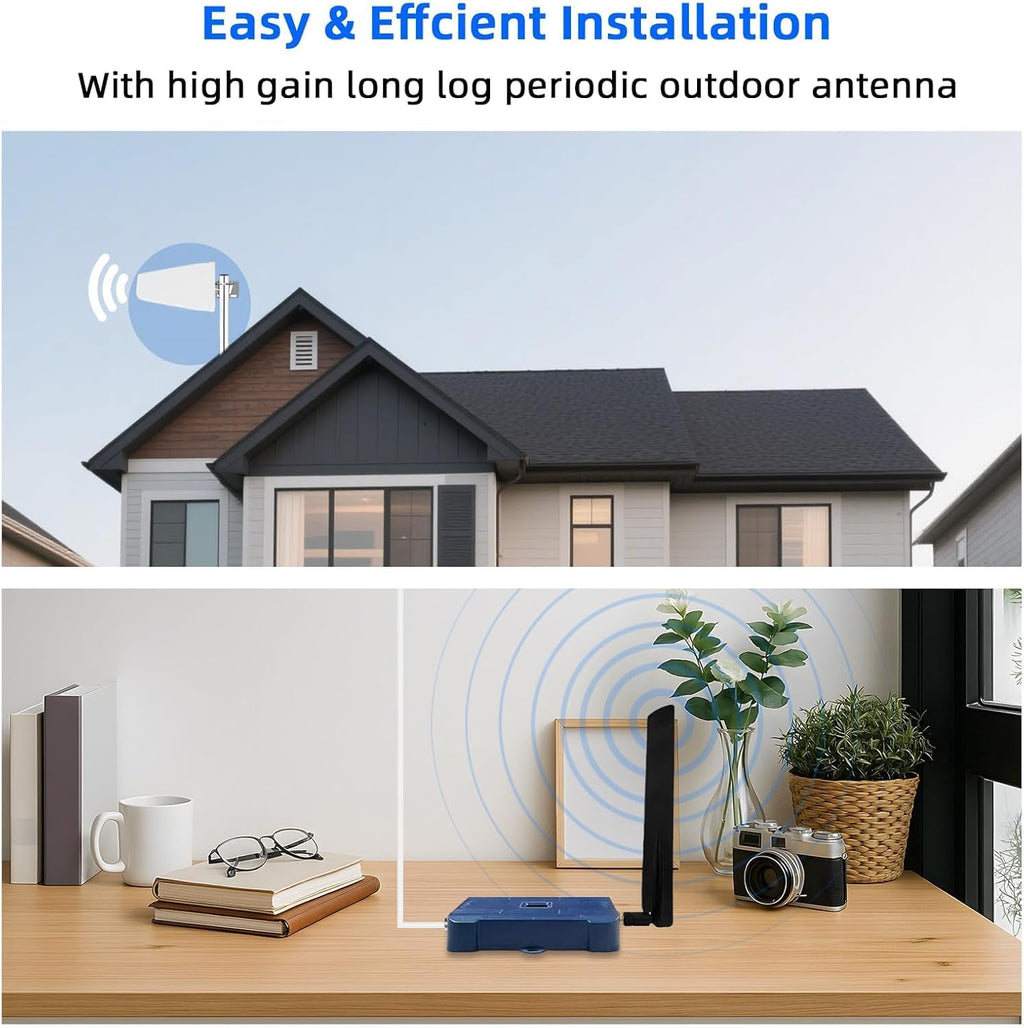 Cell Phone Booster 5G 4G LTE 3000Sq Ft Blue W40728