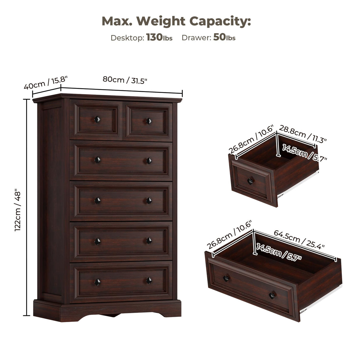 6 Drawer Cherry Dresser F950