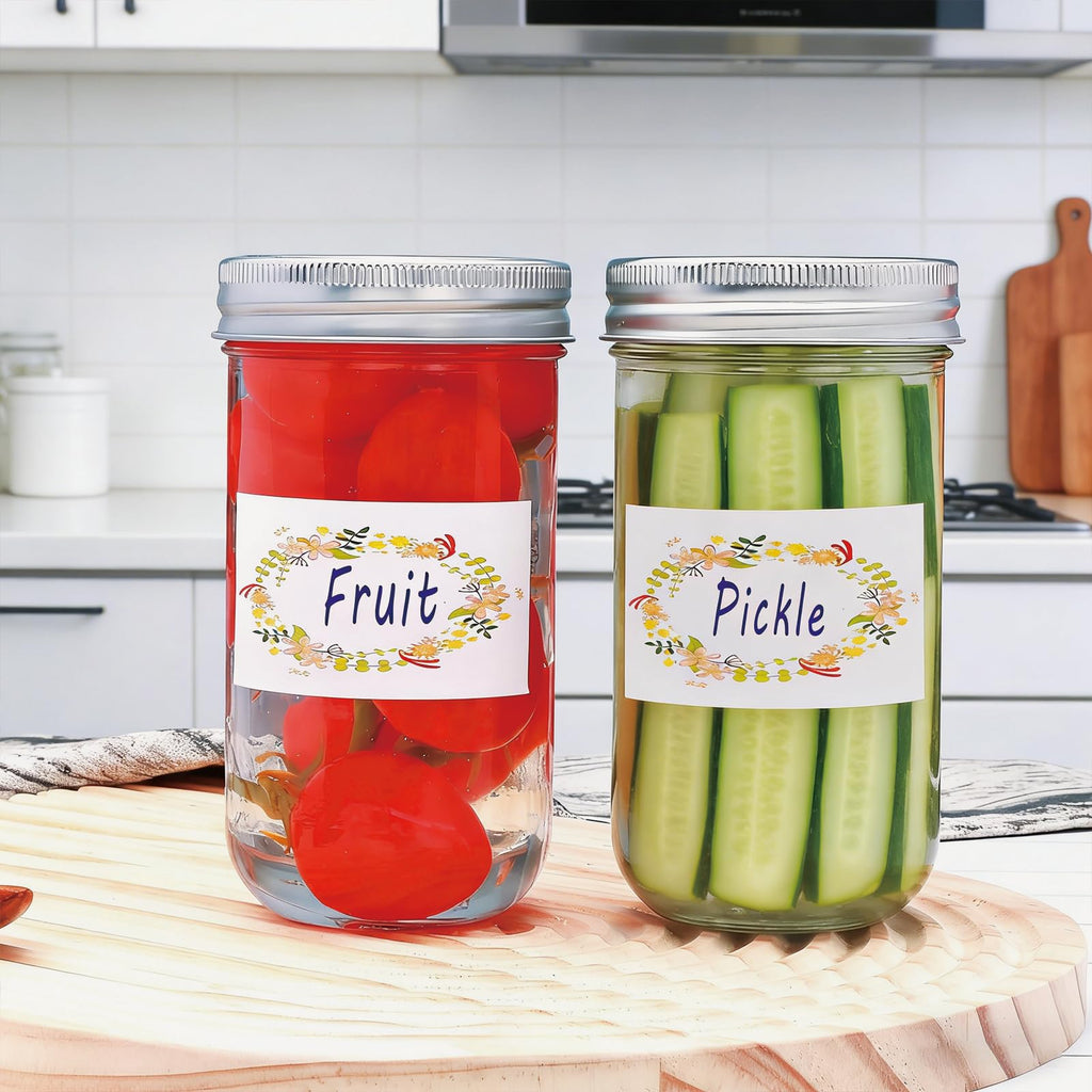 24 Pack 12 oz Mason Jars with Lids E703627