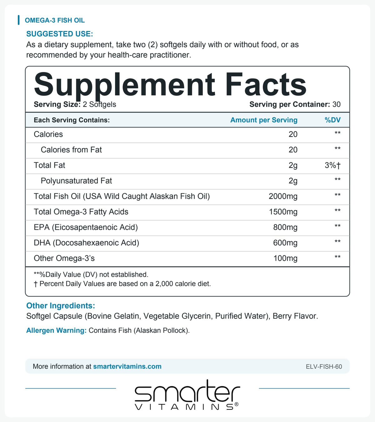 Omega-3 Fish Oil 300 Softgels K5472