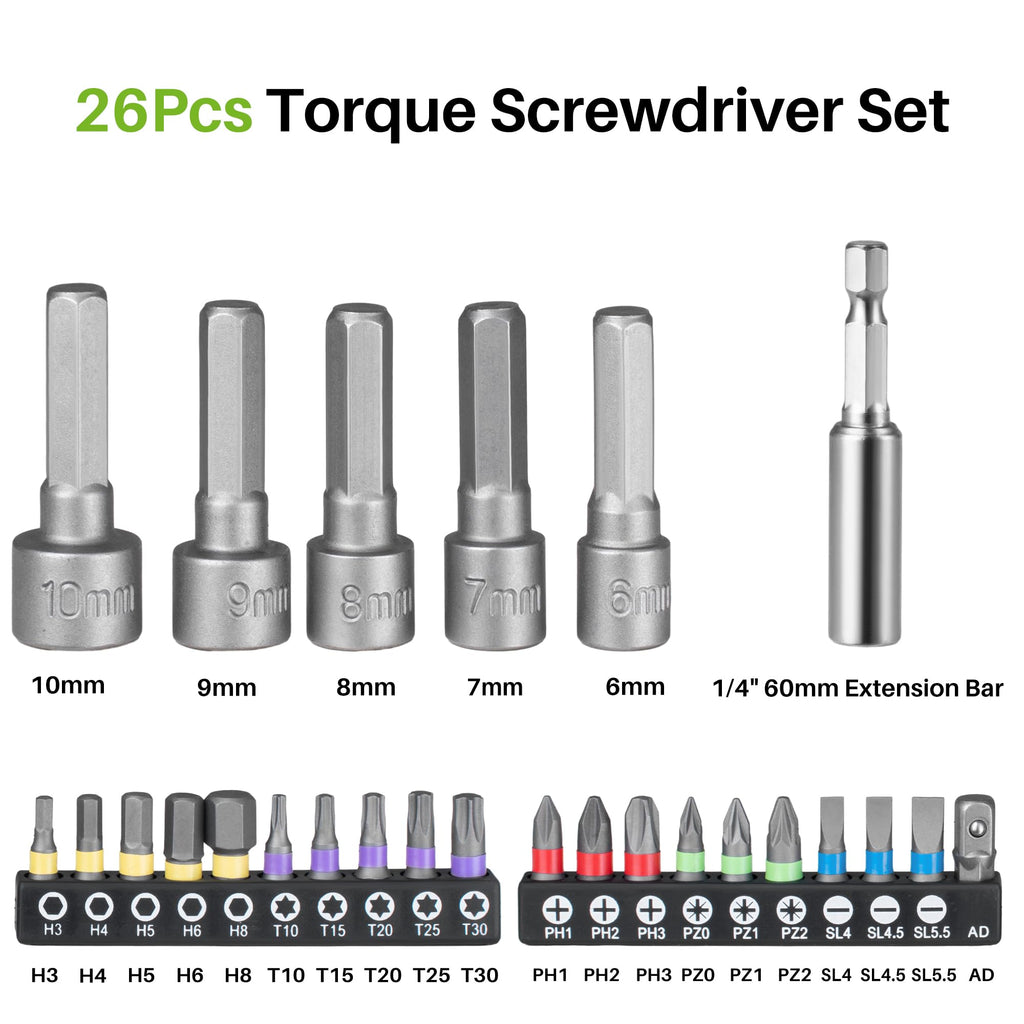 27Pcs Torque Screwdriver X926