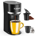 Black Single Serve Coffee Maker for Pods and Grounds, 6-12 oz G595