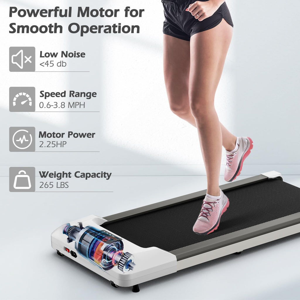 Under Desk Treadmill 265 lbs Capacity Portable 2 in 1 A416165