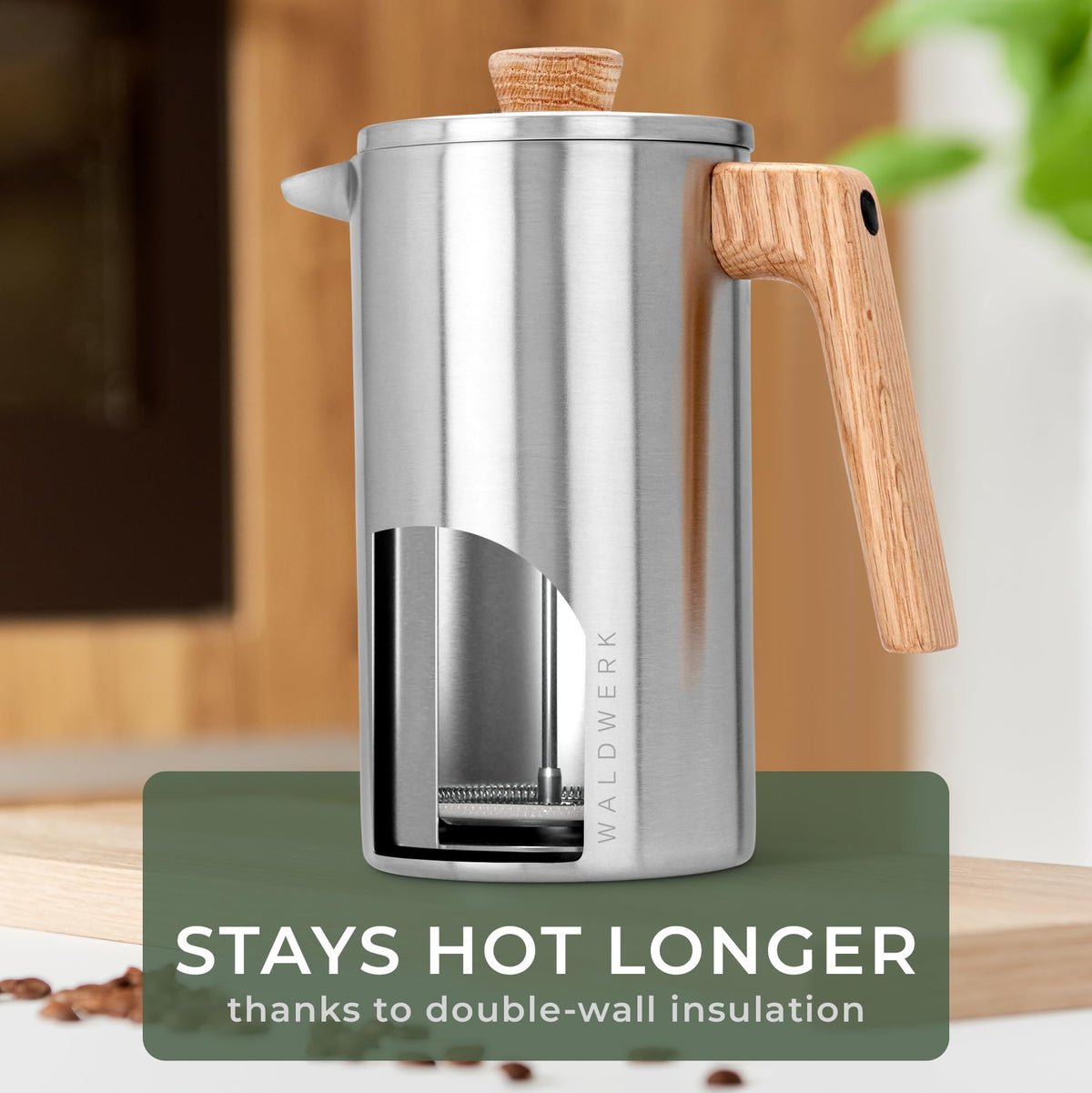 34 oz Stainless Steel Double Wall French Press G9851