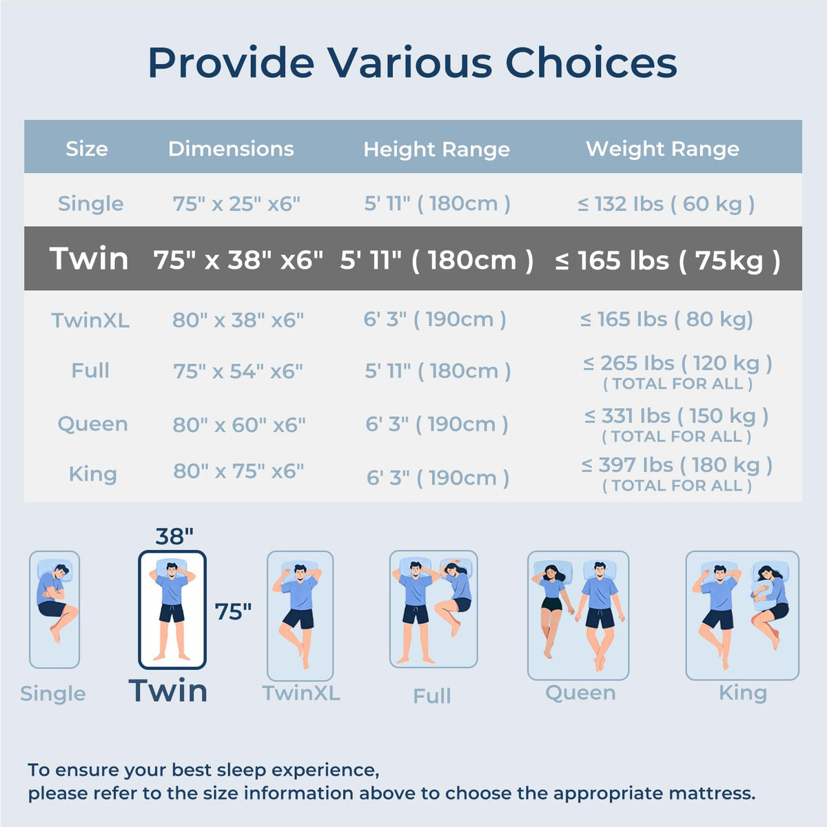 Foldable Mattress Medium Twin Size U27127
