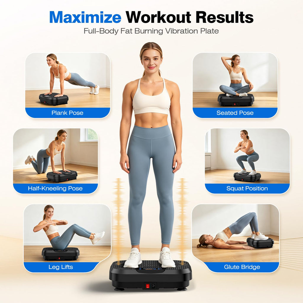Vibration Plate Exercise Machine Black T80459