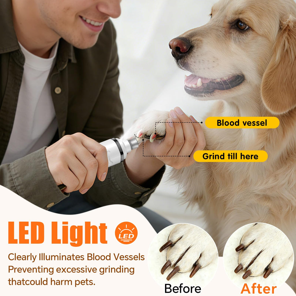 Electric 3 Speeds Dog Nail Grinder with Lights N2161