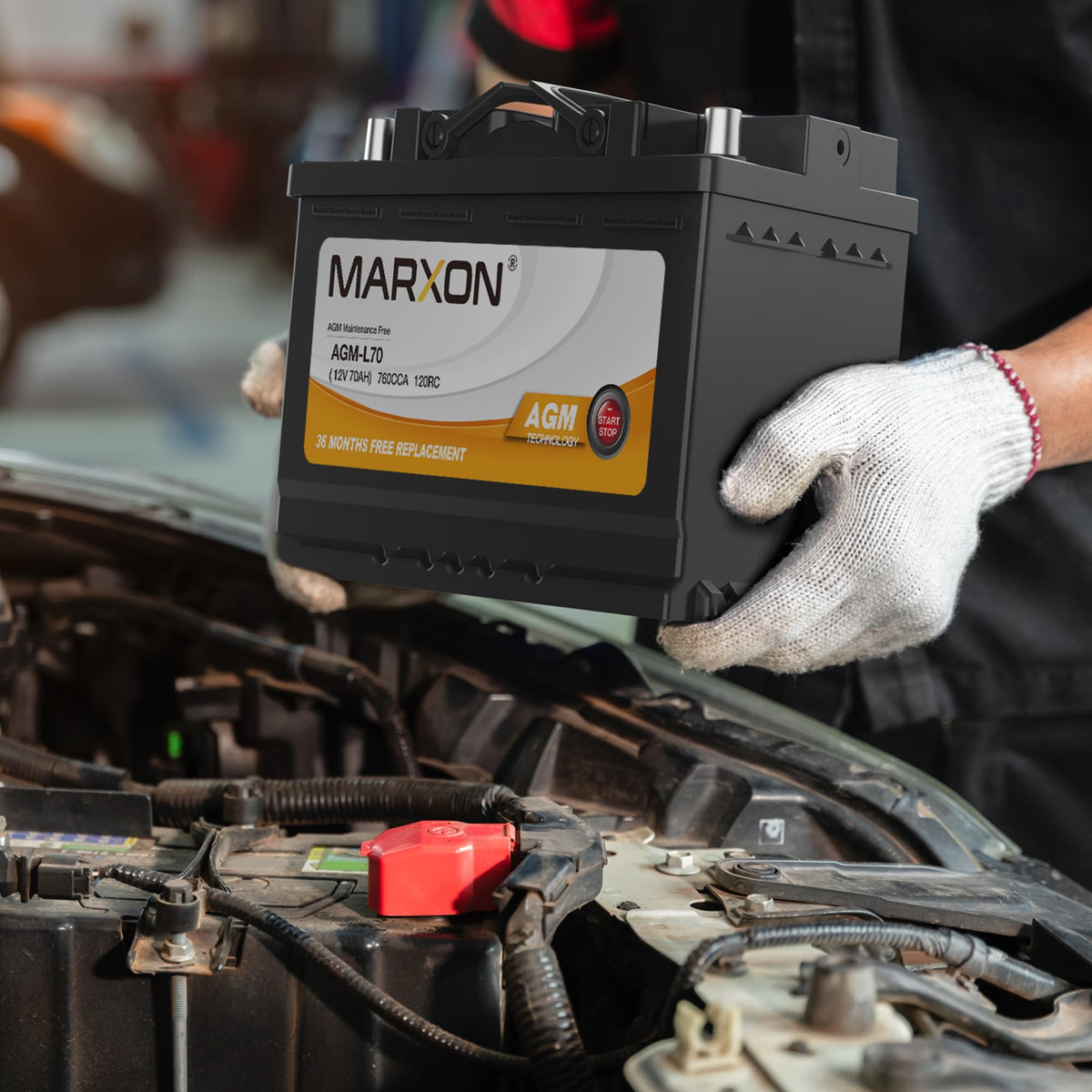 12v 70AH 760CCA AGM Car Battery H4149