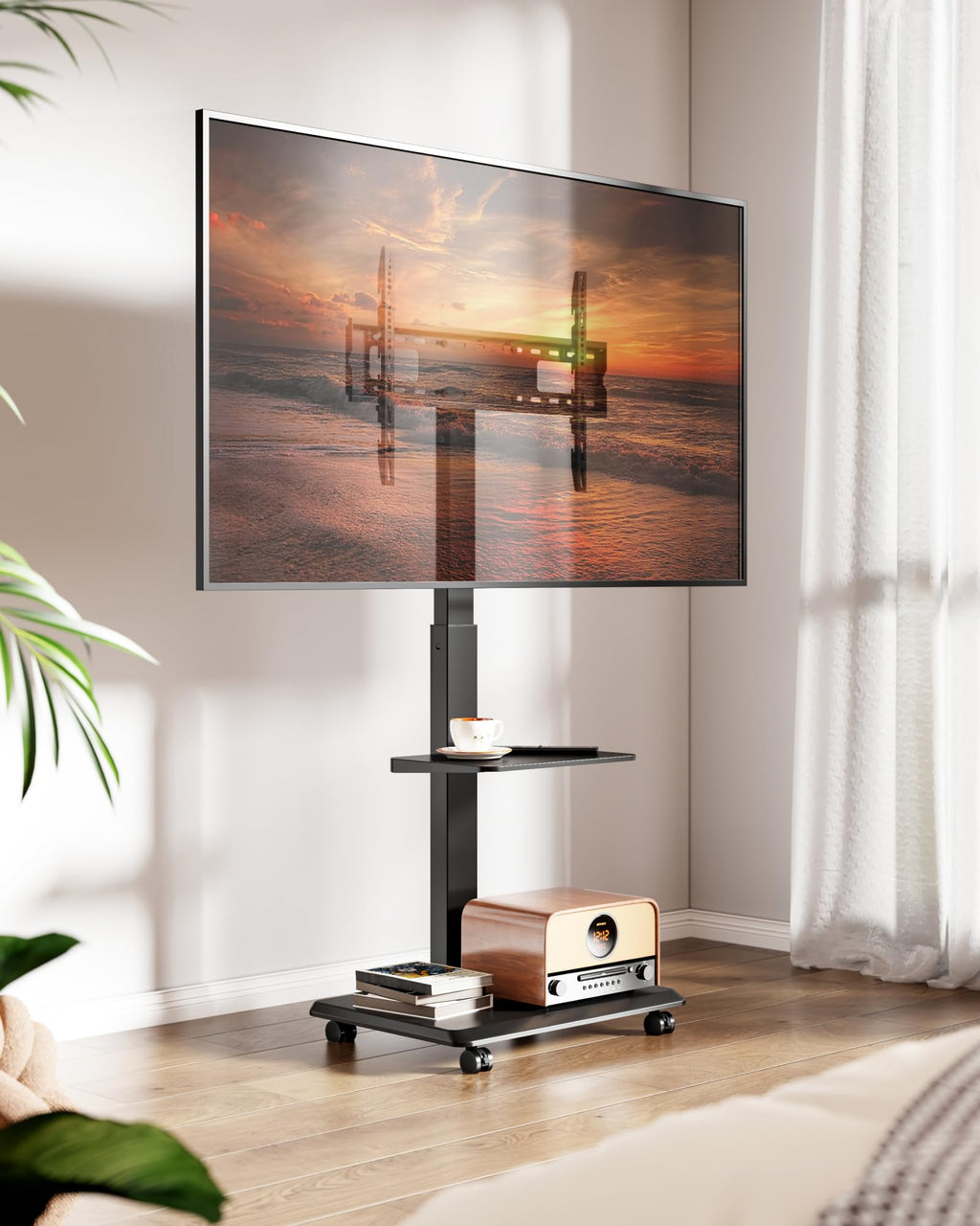 Rolling TV Stand with Power Outlet for 32-75 inch TVs G227020