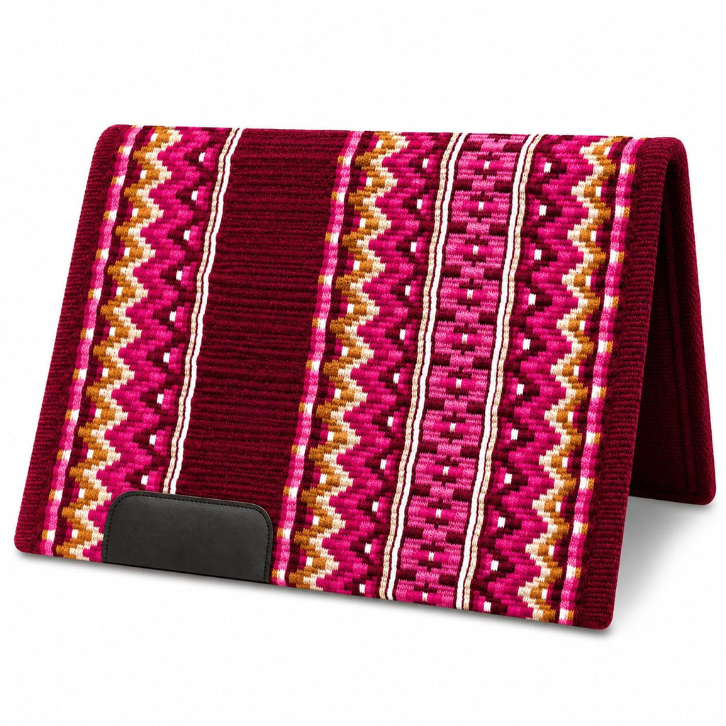 Burgundy Pink Tribal Horse Saddle Pad S6283