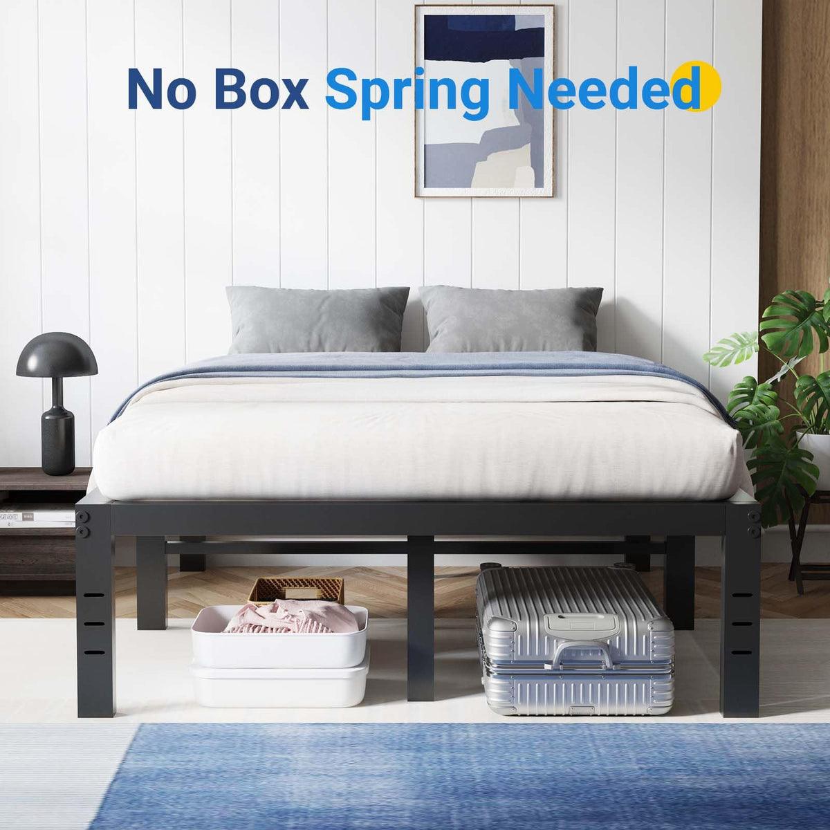 Queen Size 18 Inch Metal Platform Bed Frame Z518