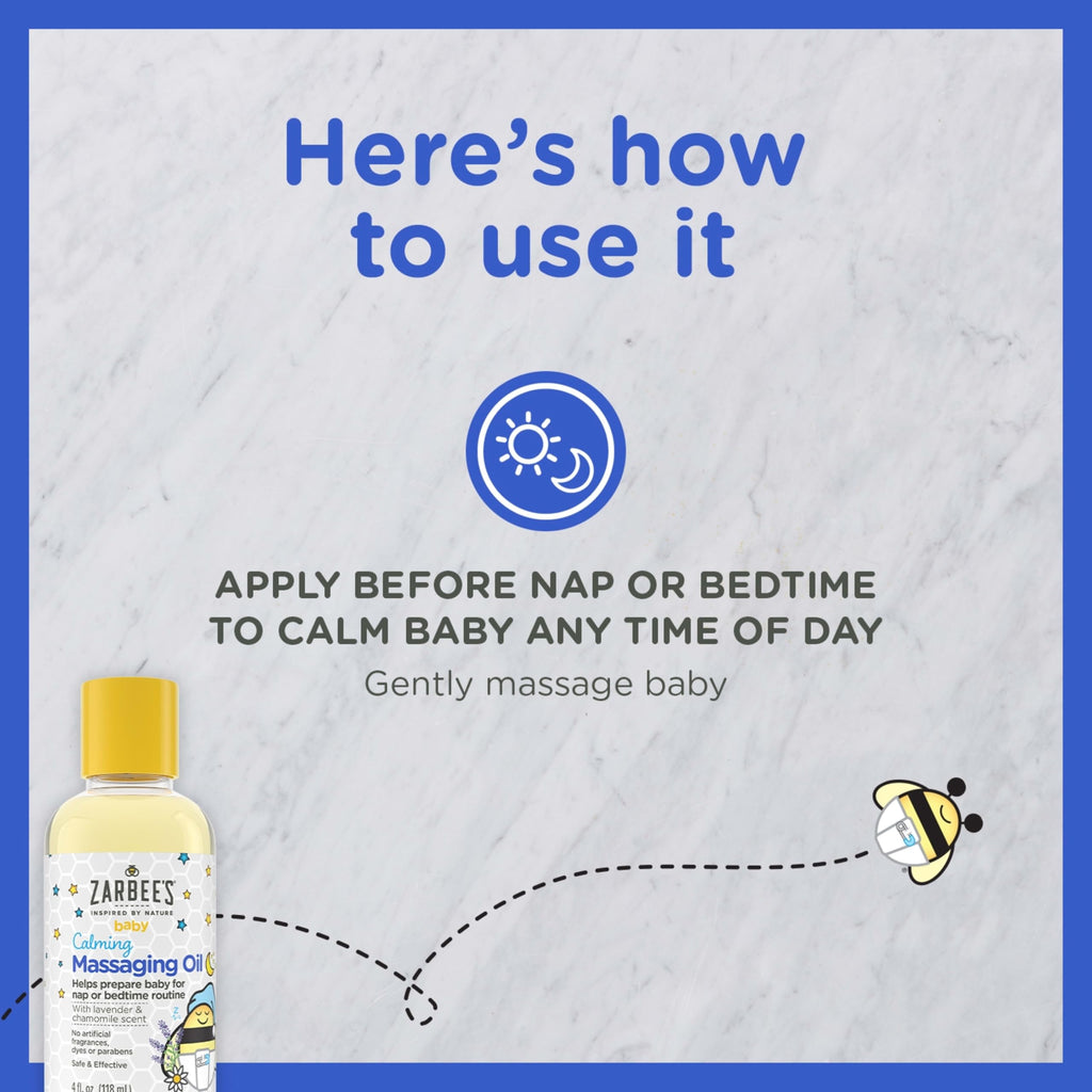 Baby Calming Massage Oil, Lavender & Chamomile, 4 fl oz S19505