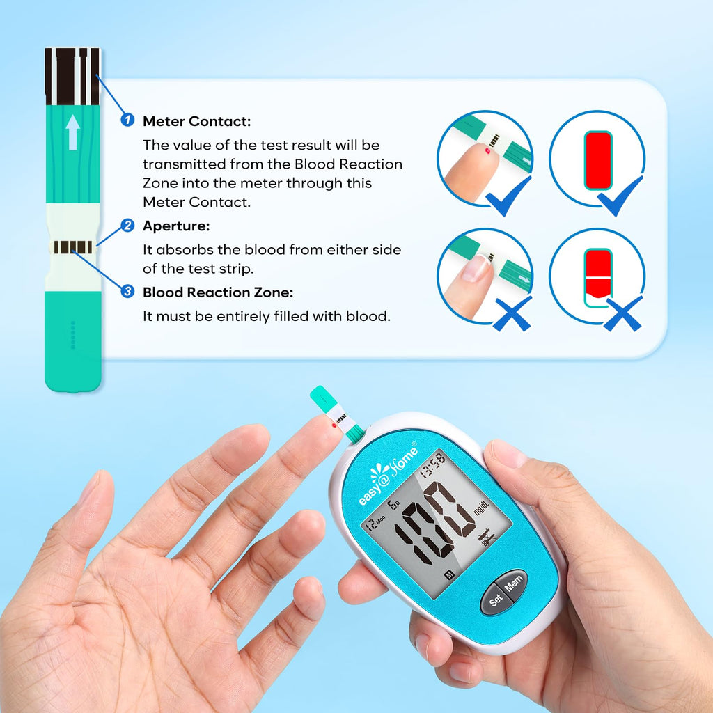 Wireless Glucose Monitor Kit, 100-Strip Blood Sugar Testing Kit W149
