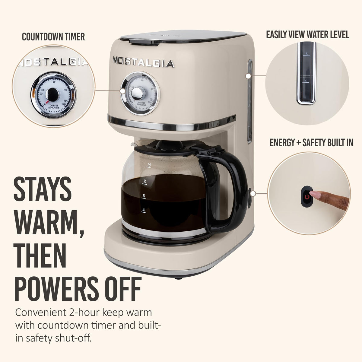 Cream 10 Cup Coffee Maker C668970