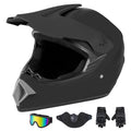 Matte Black Adult Full Helmet Medium A974