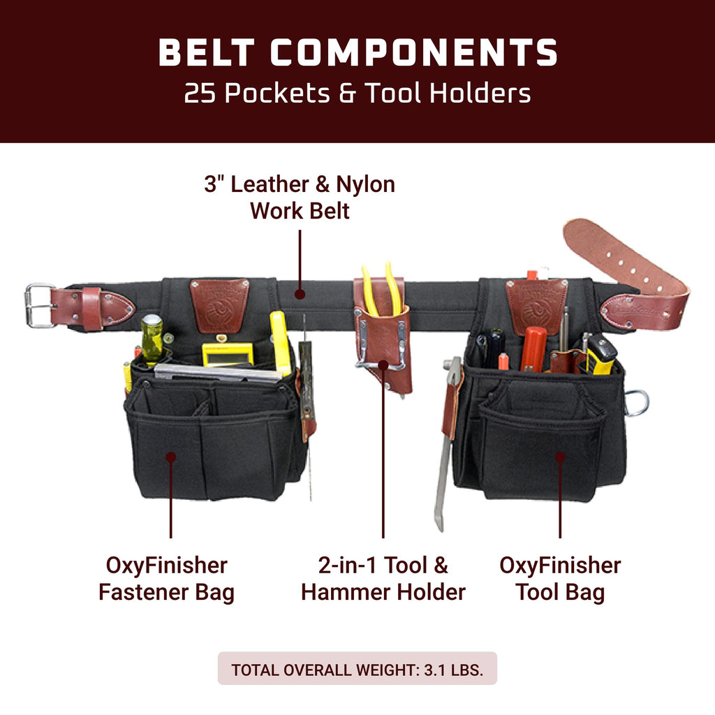 Leather Tool Belt Set with 25 Pockets K217