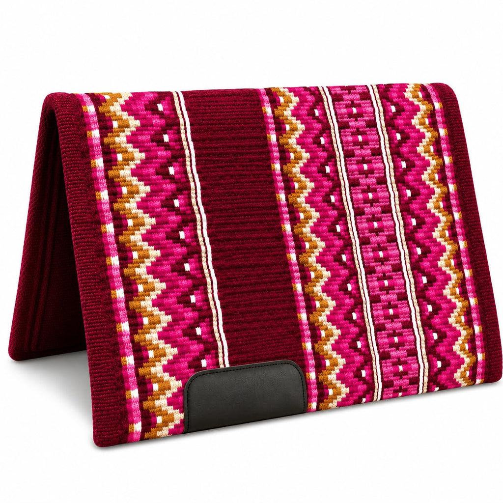 Burgundy Pink Tribal Horse Saddle Pad S6283