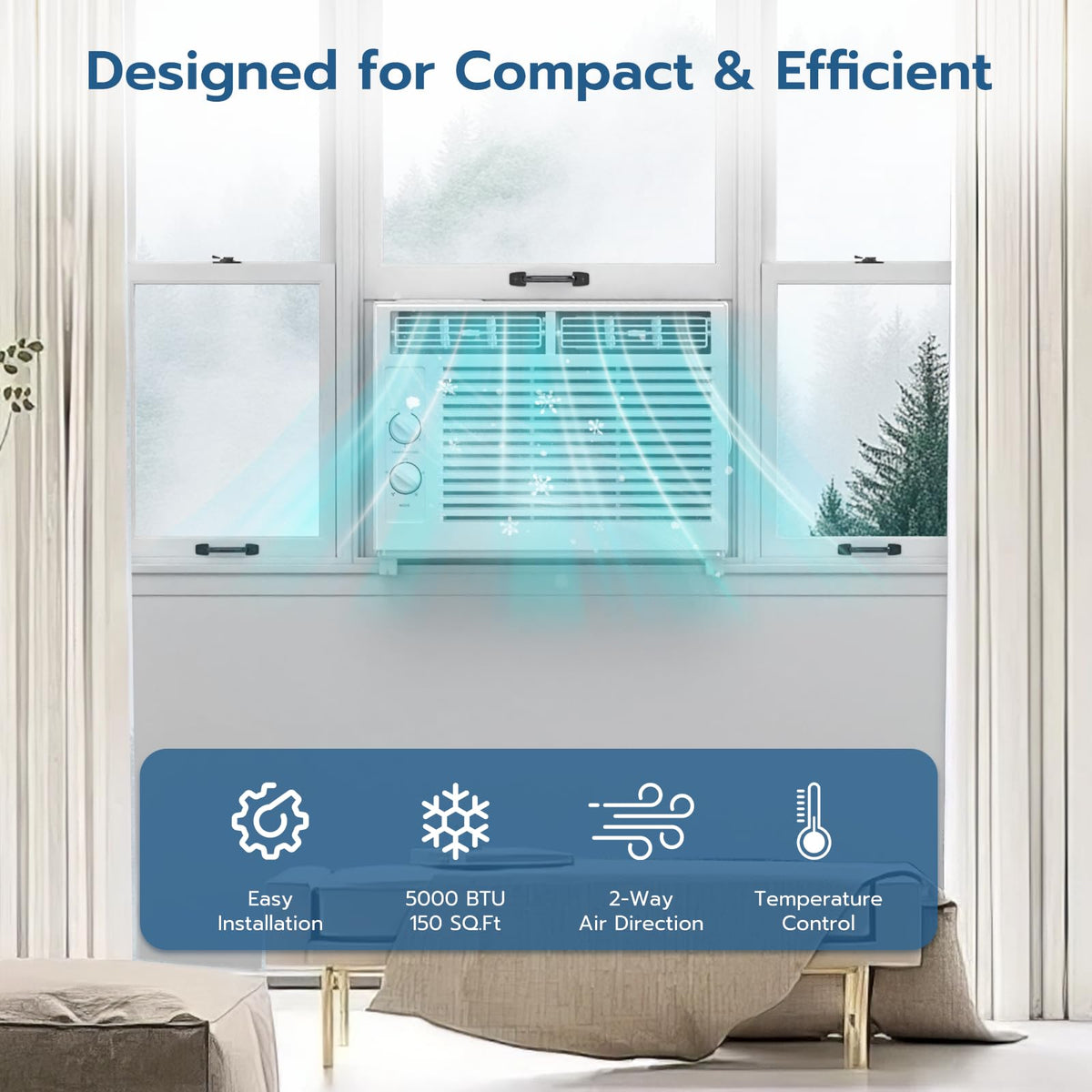 5000BTU Window Air Conditioners L8609