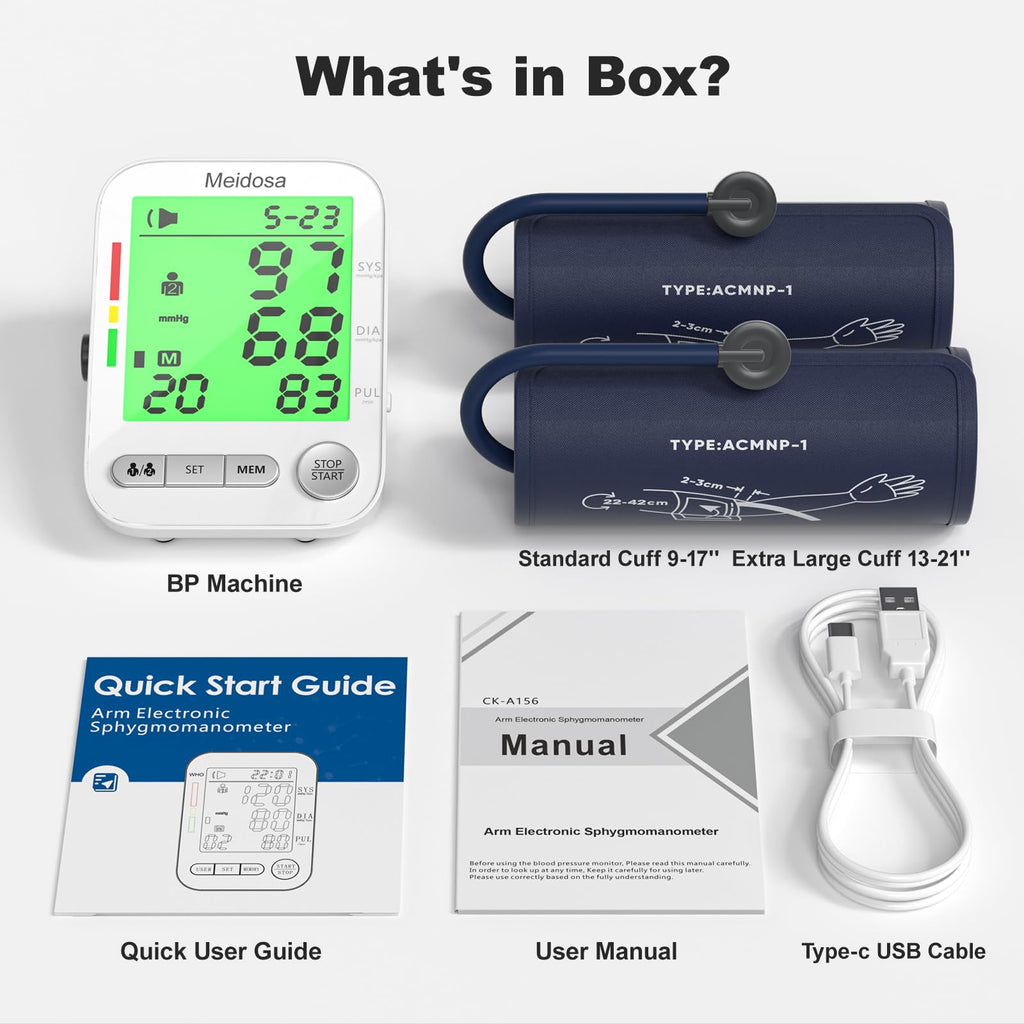 Rechargeable Automatic Digital Blood Pressure Monitor with 2 Cuffs L525