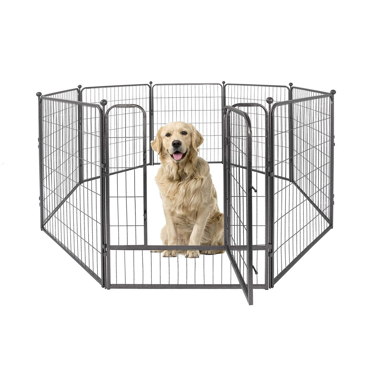 32 Inch Metal Foldable Pet Playpen with Door F909374