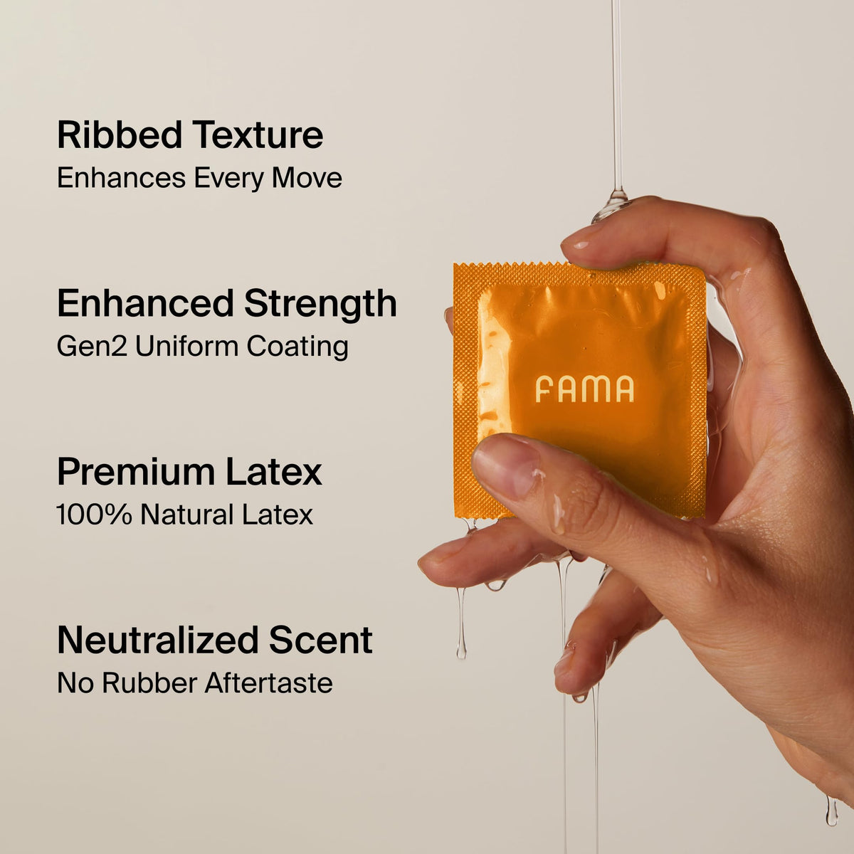 Ribbed Lubricated Natural Latex Condoms 3 Count L94686