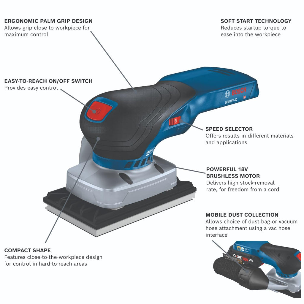 18V Brushless Orbital Finishing Sander C3553