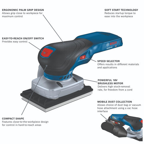 18V Brushless Orbital Finishing Sander C3553