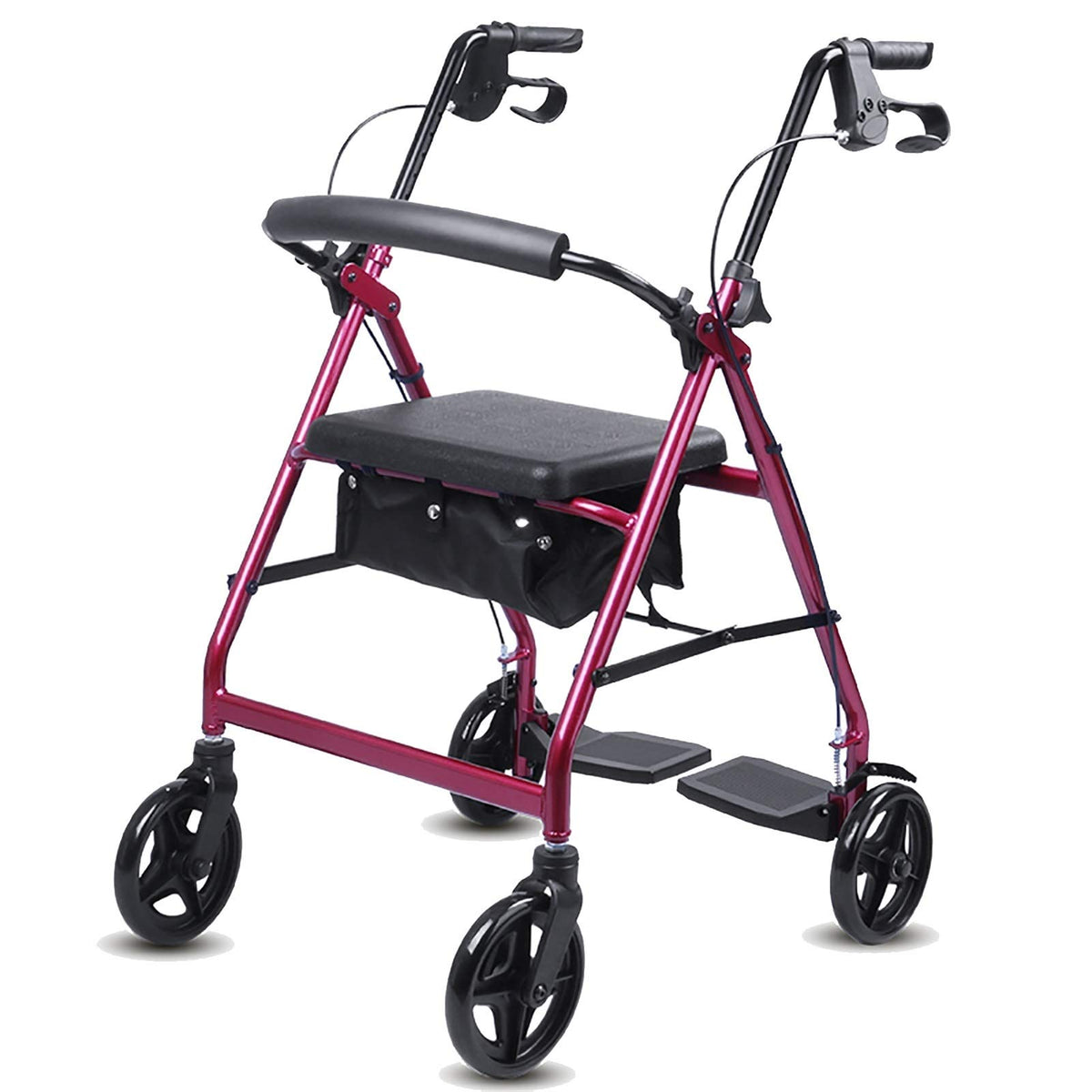 Blue Foldable Lightweight Rolling Walker with Seat L820