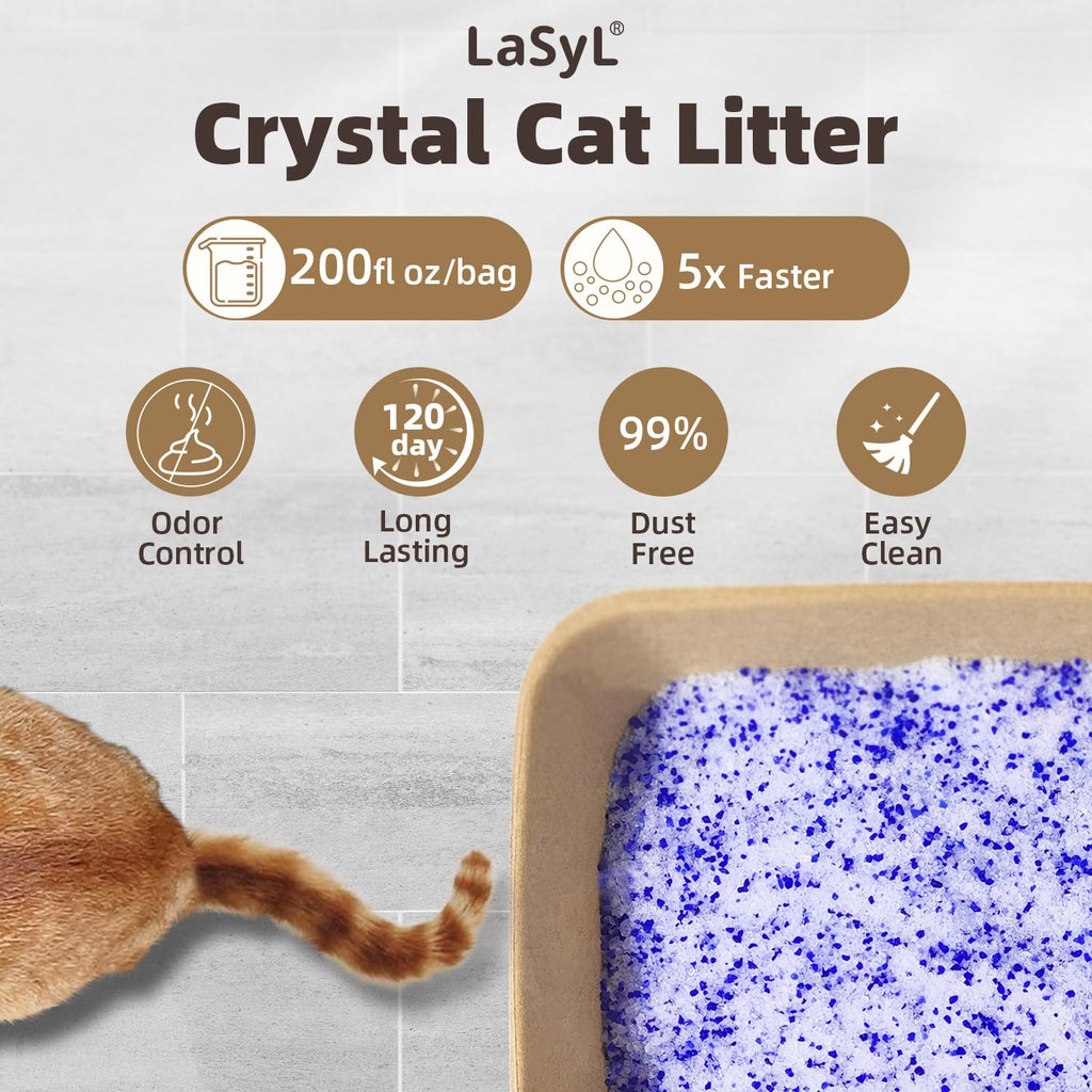 Crystal Cat Litter Silica Gel Non-Clumping Unscented 17.2 lb X87234