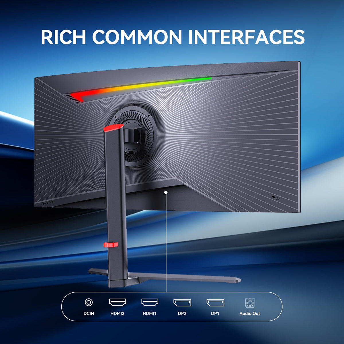 34 Inch Curved Ultrawide Gaming Monitor 21:9 WQHD 165Hz B624