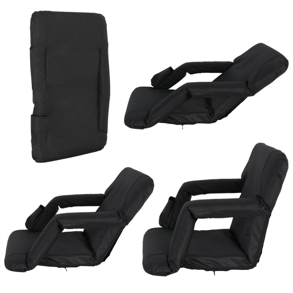 21" 25" Wide Padded Stadium Seat Chair with Back Support and Arms E1101