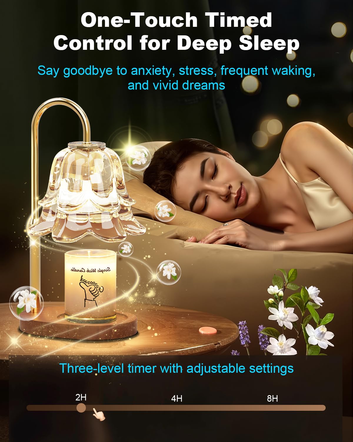 Dimmable Height Adjustable Candle Warmer Lamp with Timer J238