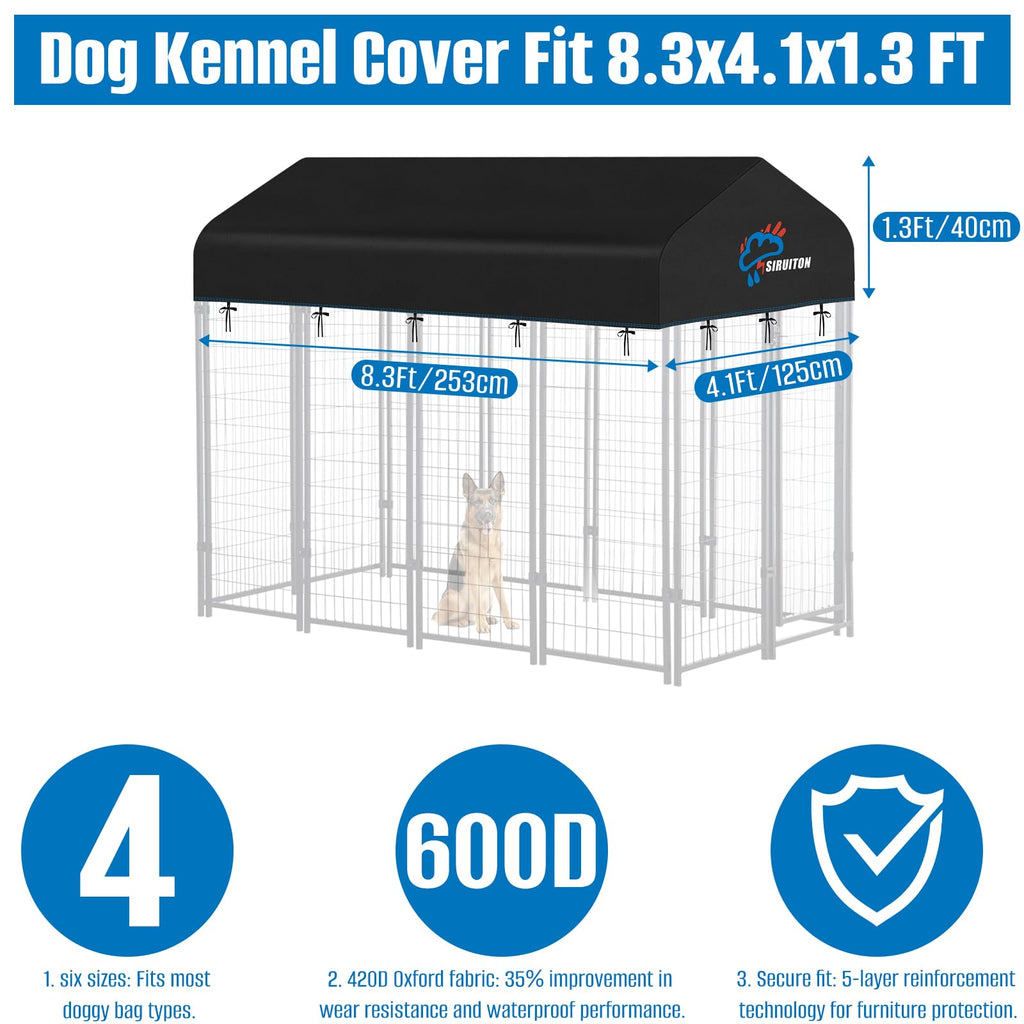 8x4FT Heavy Duty 600D Oxford Dog Kennel Replacement Cover A1966