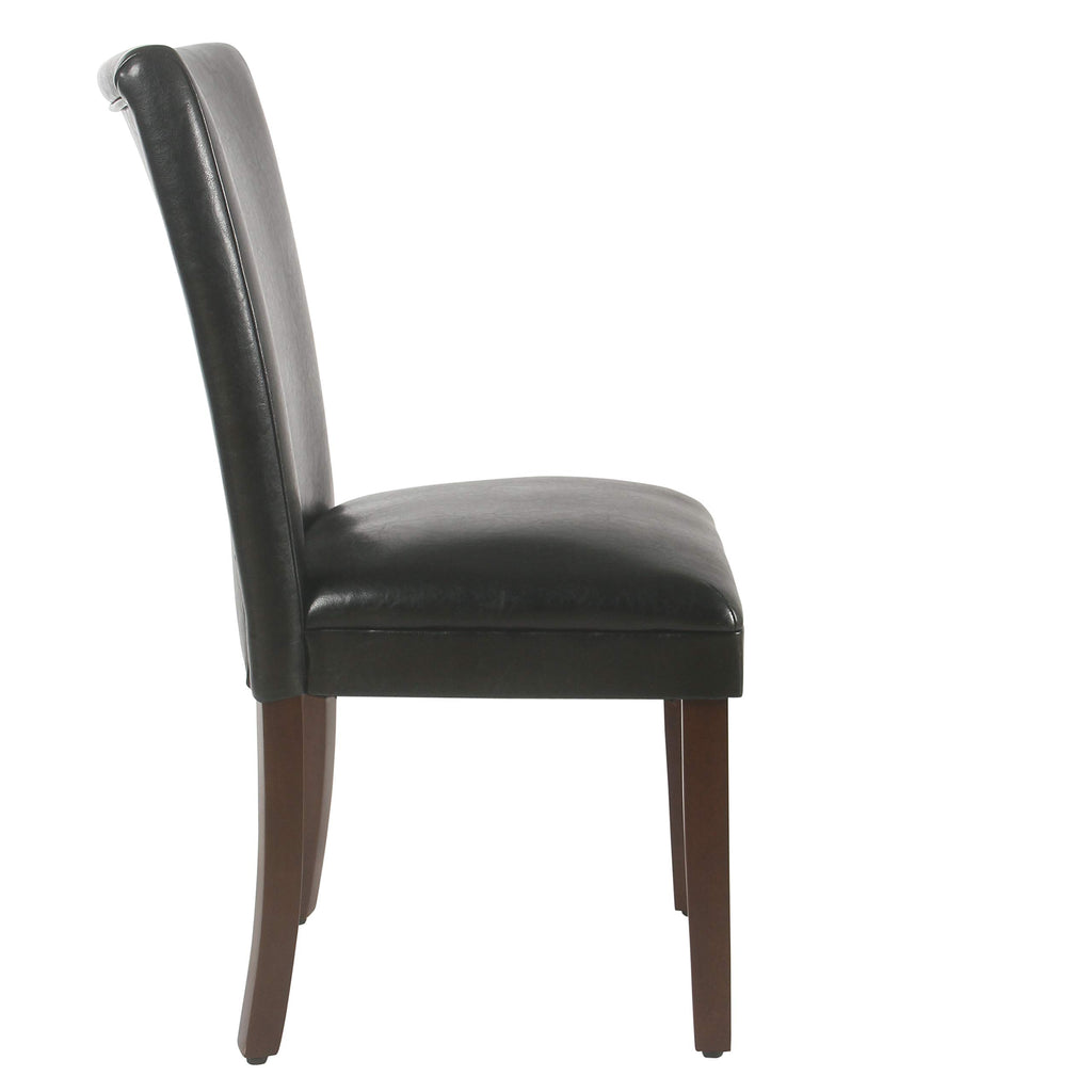 Black Faux Leather Dining Chair Set of 2 P2663