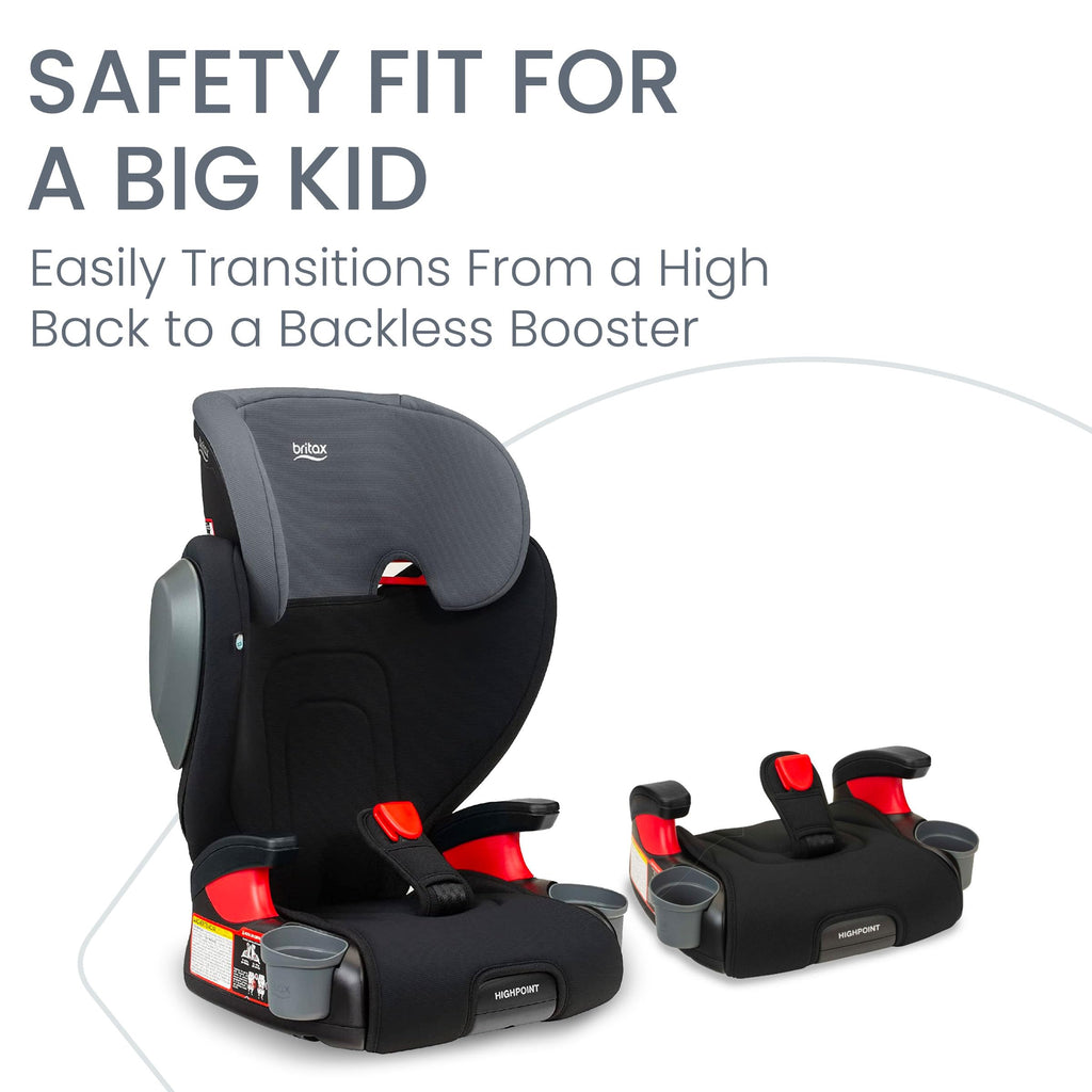 Black Backless Belt-Positioning Booster Seat B641