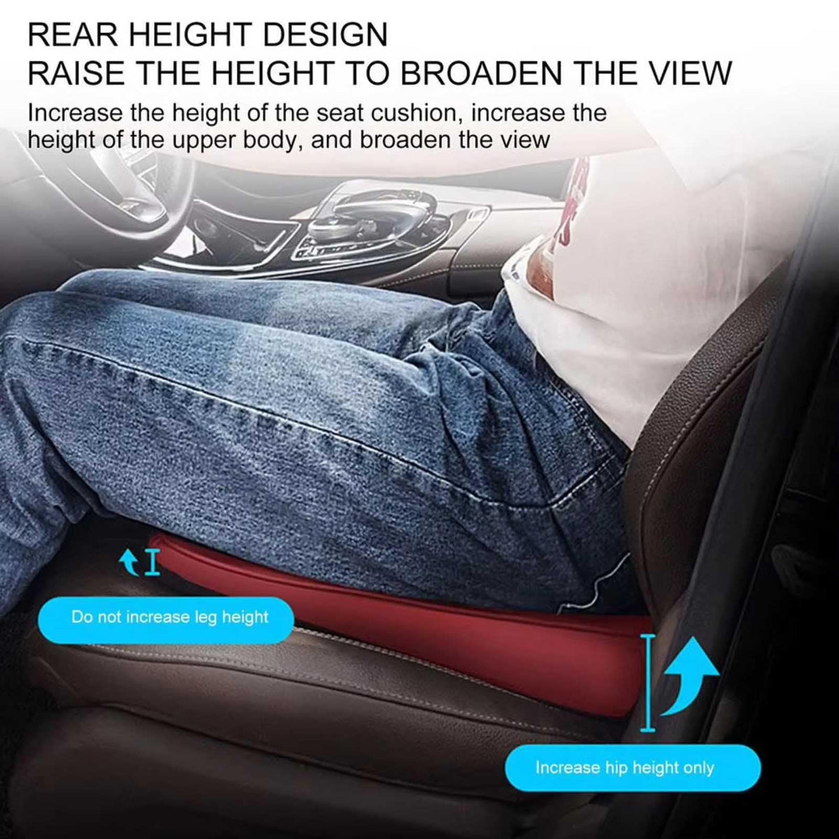 Wedge Shaped Memory Foam Car Seat Cushion Z8159