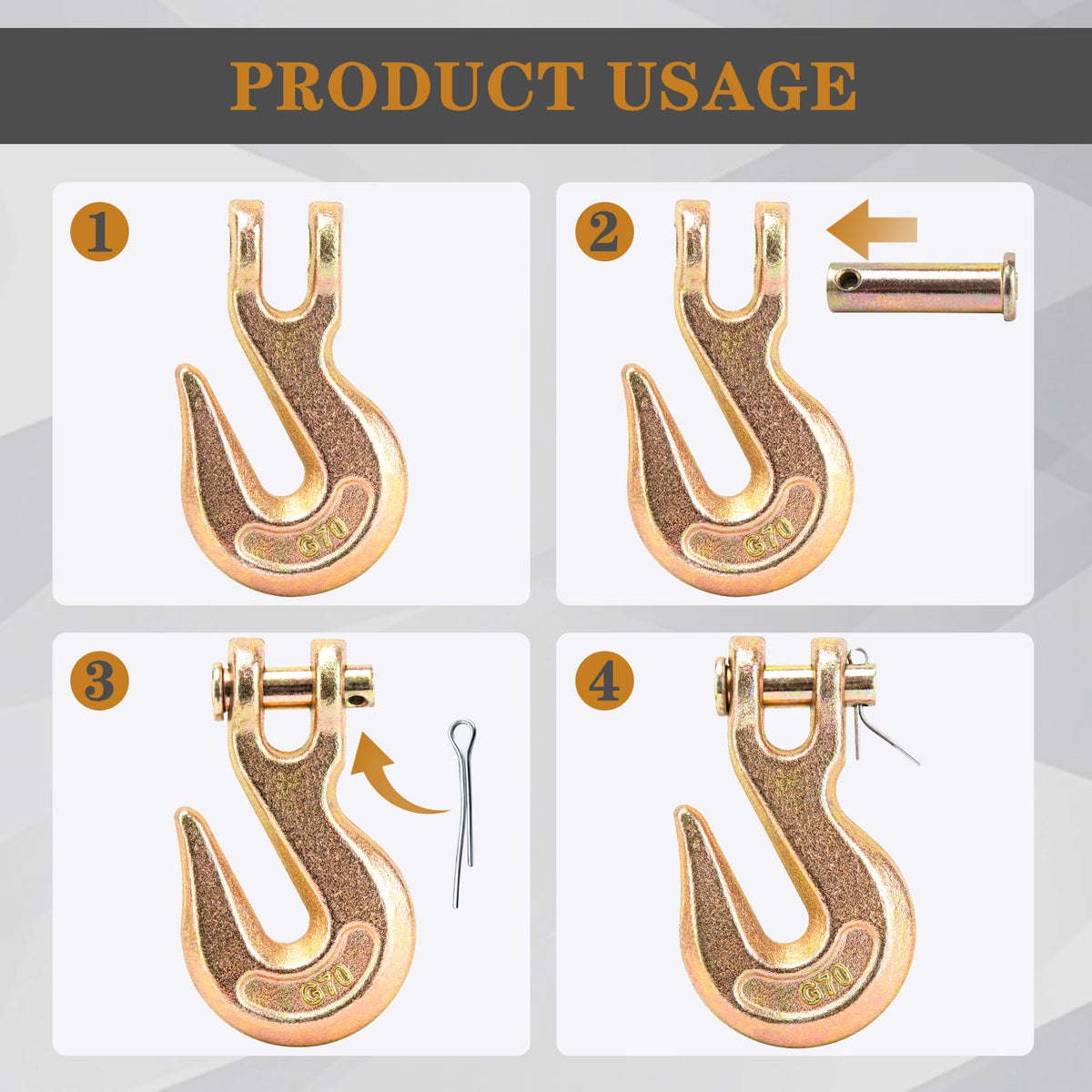 3/8 Chain Hook Heavy Duty 4 Pack H612