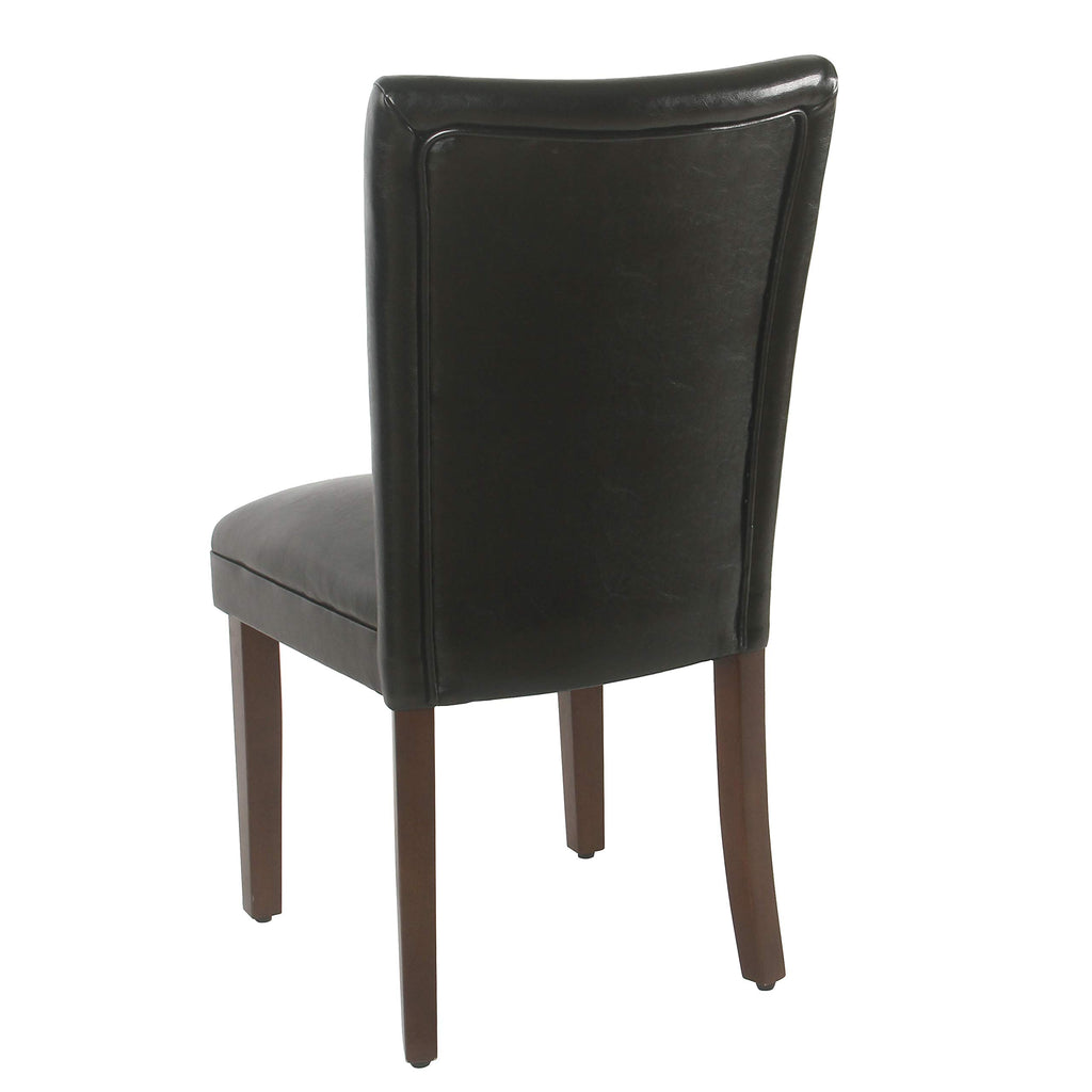 Black Faux Leather Dining Chair Set of 2 P2663