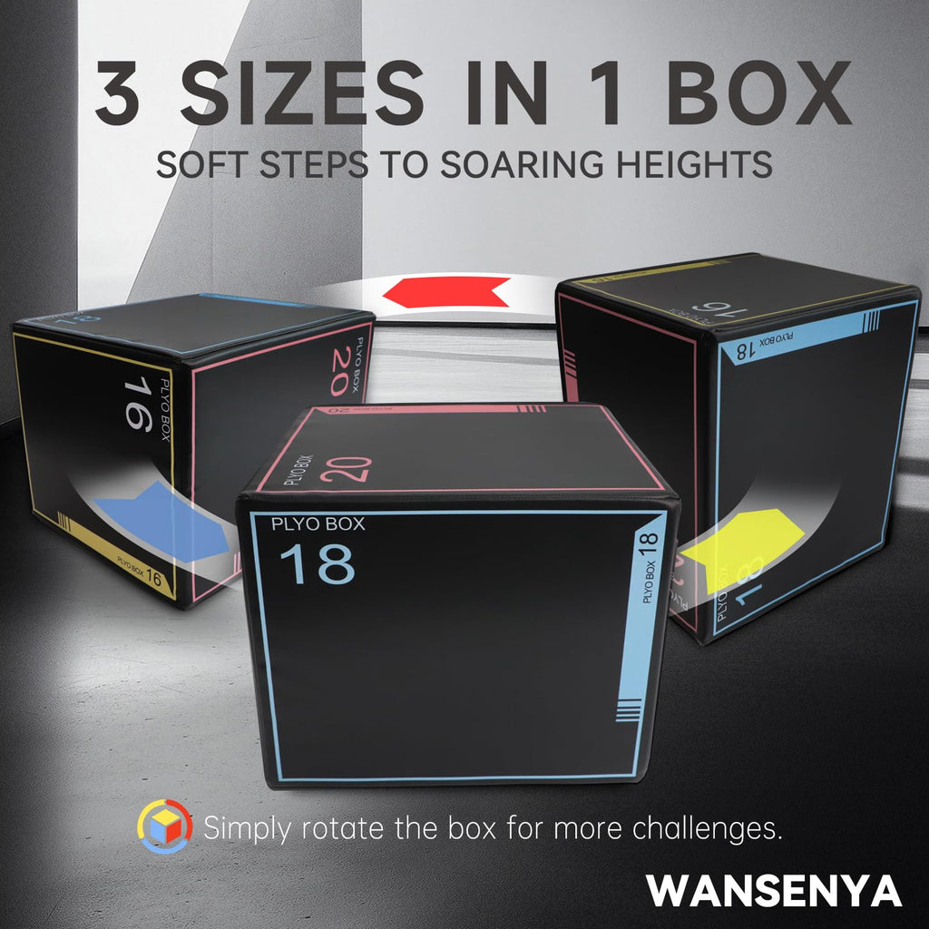 3-in-1 Non-Slip Foam Plyometric Jump Box F1800