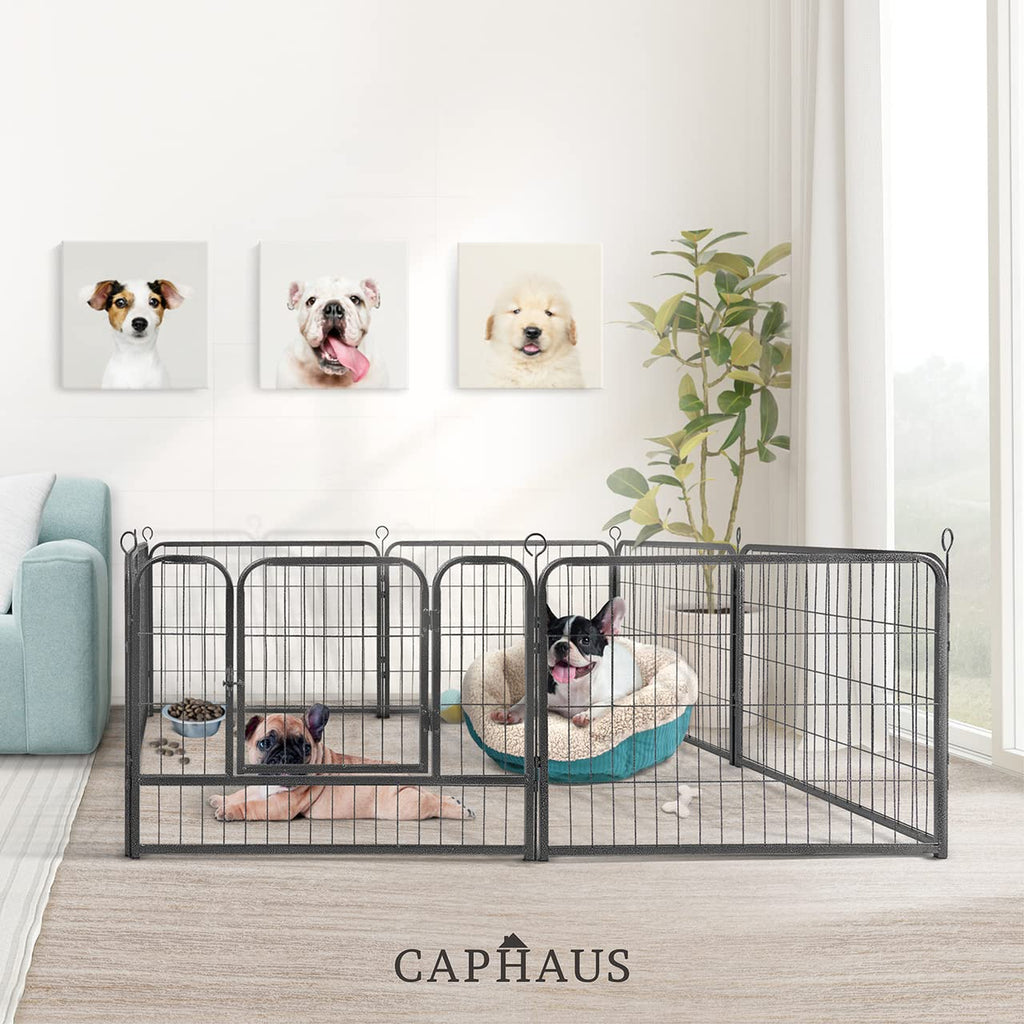 32 Inch Metal Foldable Pet Playpen with Door F909374