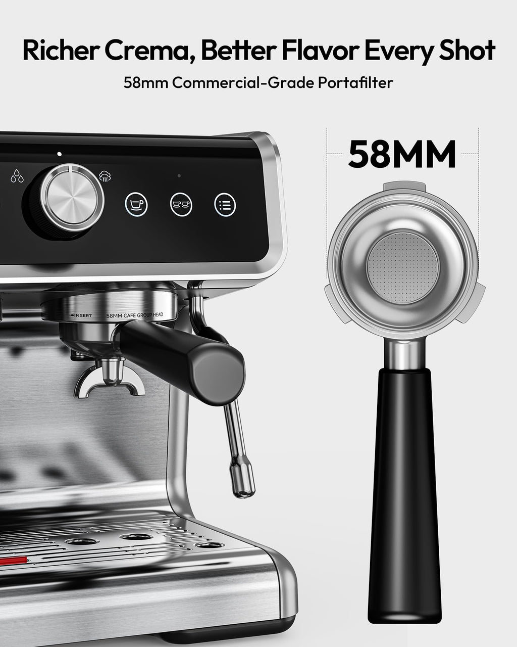 Espresso Machine with Grinder and Milk Frother J528